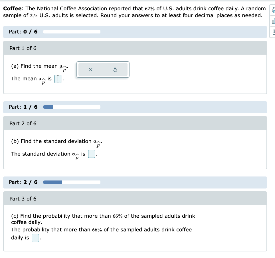 Solved Coffee The National Coffee Association reported that