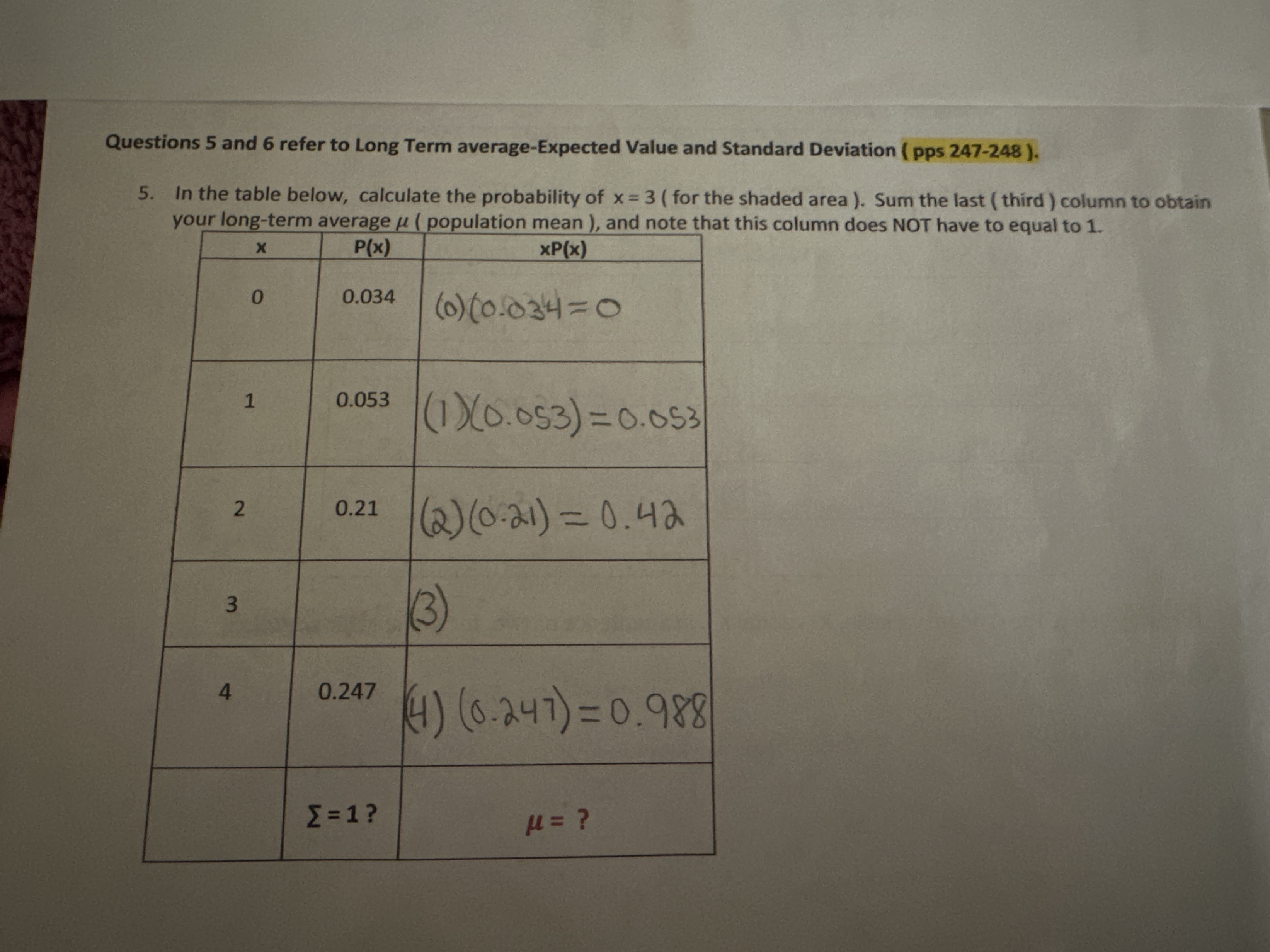 Average Expected Value