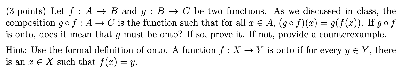 Solved - (3 Points) Let F : A + B And G: B + C Be Two | Chegg.com