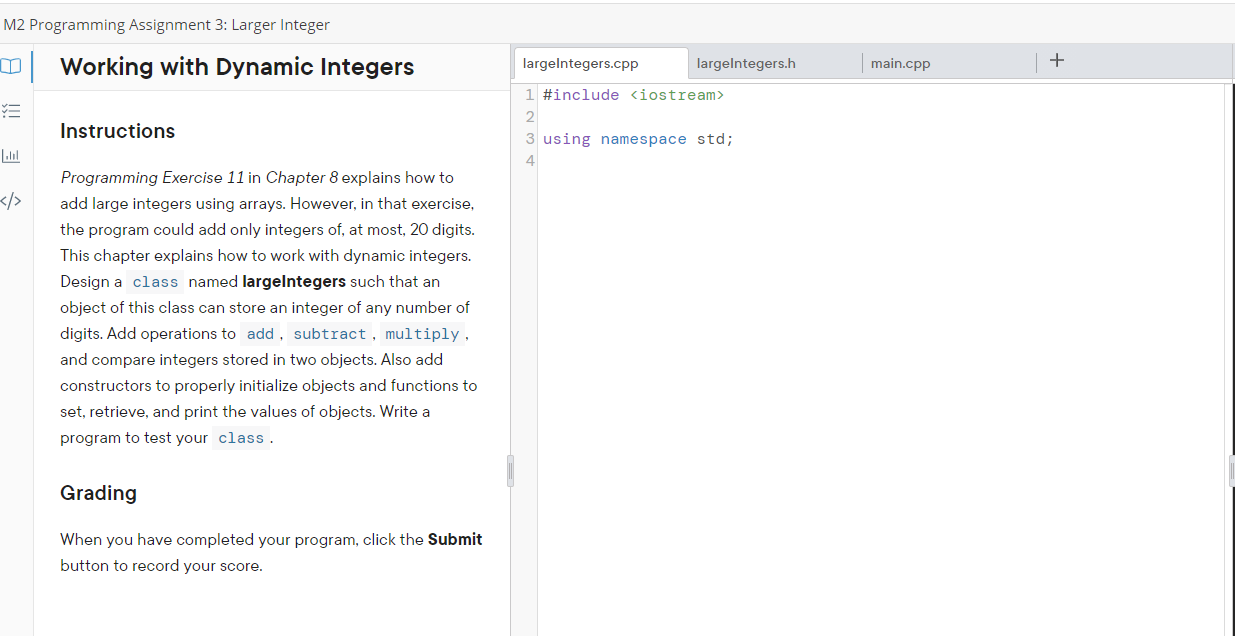 m2 programming assignment 3 larger integer