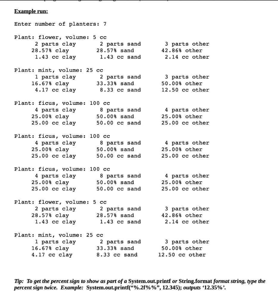 A planter is defined in this assignment as a