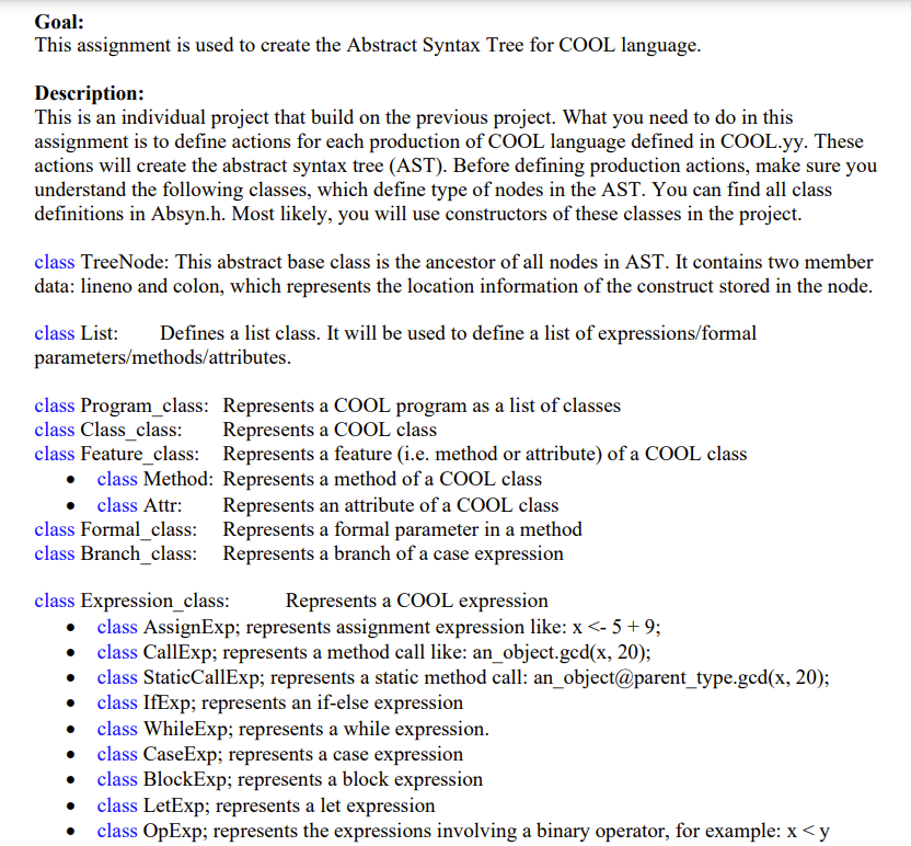 Solved - class NotExp; represents the negative of a Boolean | Chegg.com