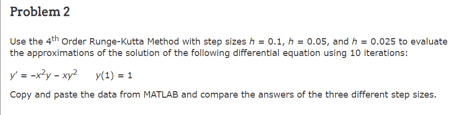 Solved Can Someone please help out with problem 2 on my | Chegg.com