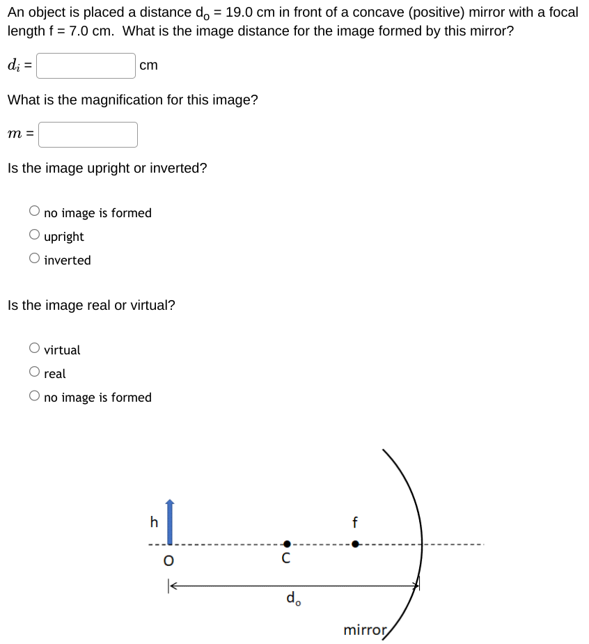 solved-an-object-is-placed-a-distance-do-19-0-cm-in-front-of-chegg