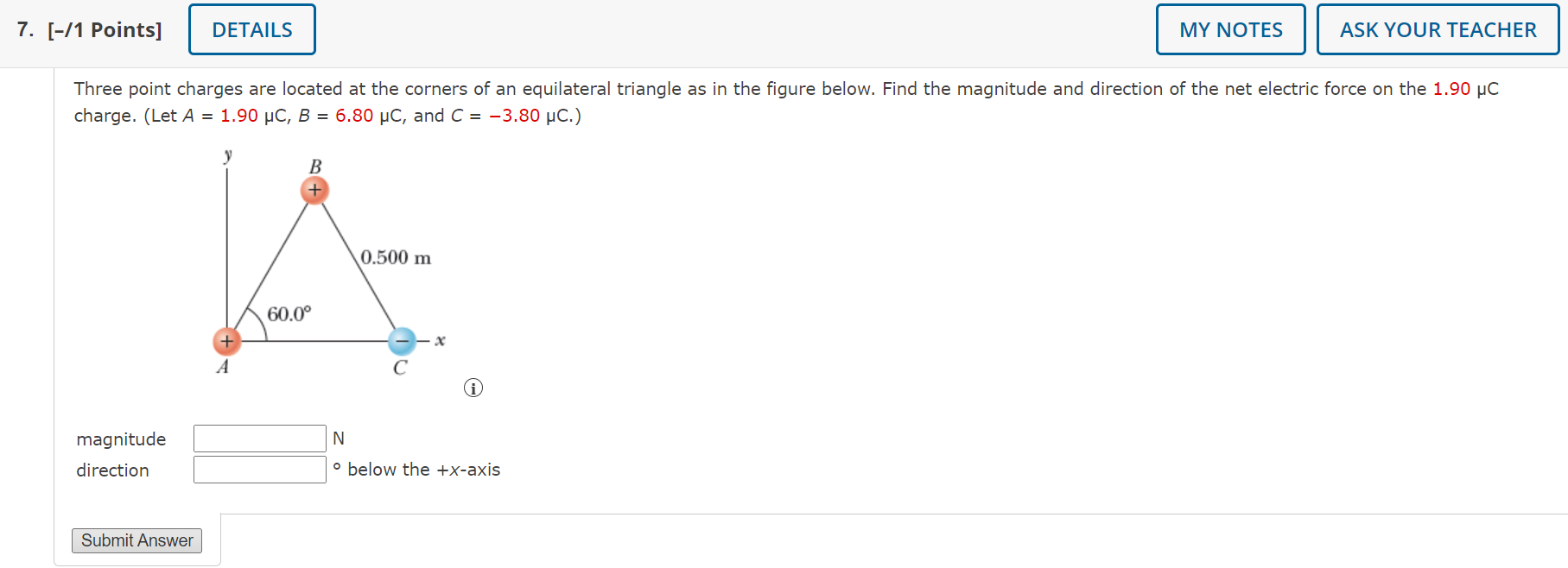 Solved 7. [-/1 Points] DETAILS MY NOTES ASK YOUR TEACHER | Chegg.com