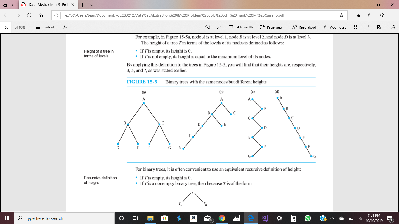 Solved (Carrano) Implement using the 