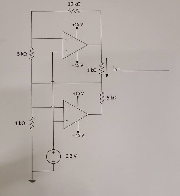 Solved For the circuit shown below containing to ideal op | Chegg.com