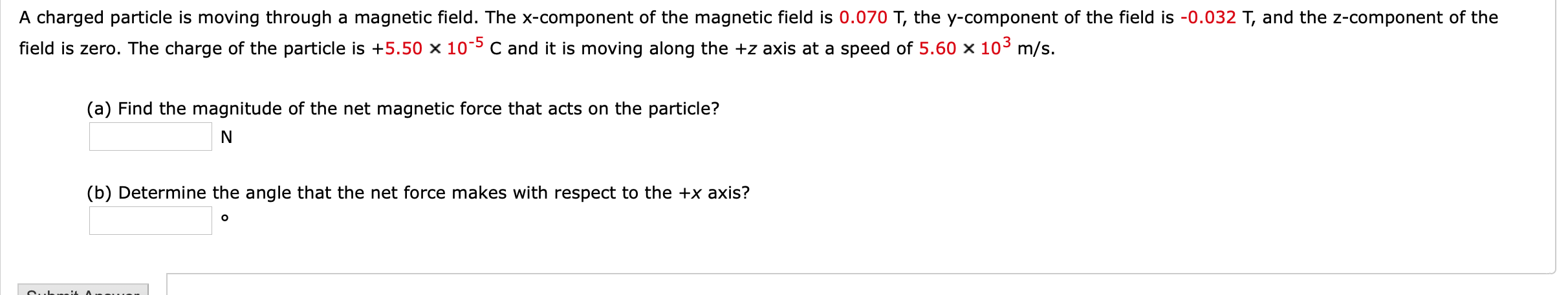 Solved A charged particle is moving through a magnetic | Chegg.com