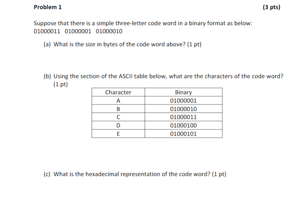 Solved Problem 1 (3 pts) Suppose that there is a simple | Chegg.com