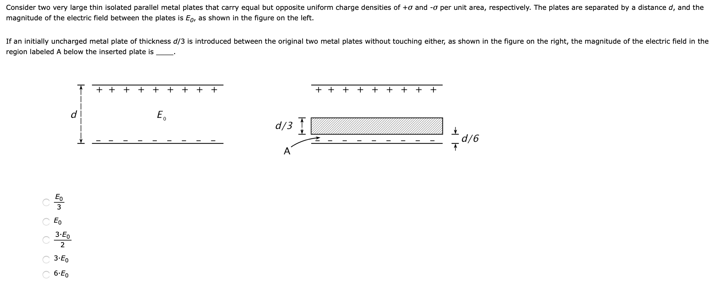 Solved Consider two very large thin isolated parallel metal | Chegg.com