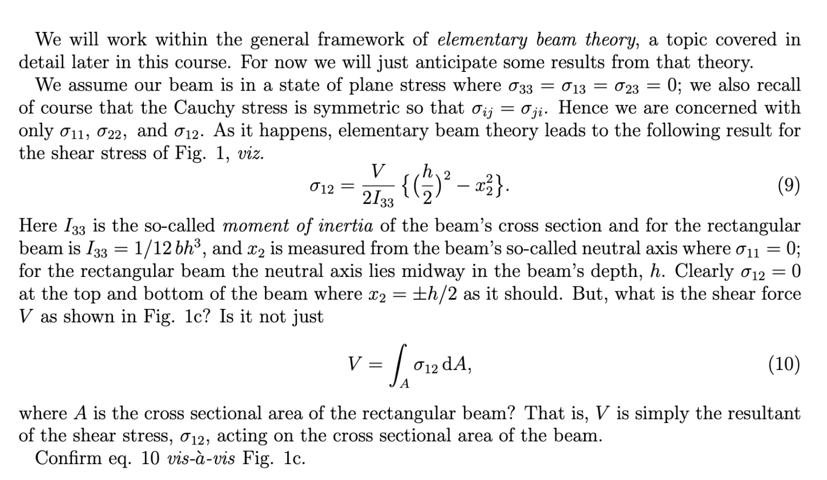 Solved 4. Consider The Rectangular Beam In Fig. 1. We Wish | Chegg.com