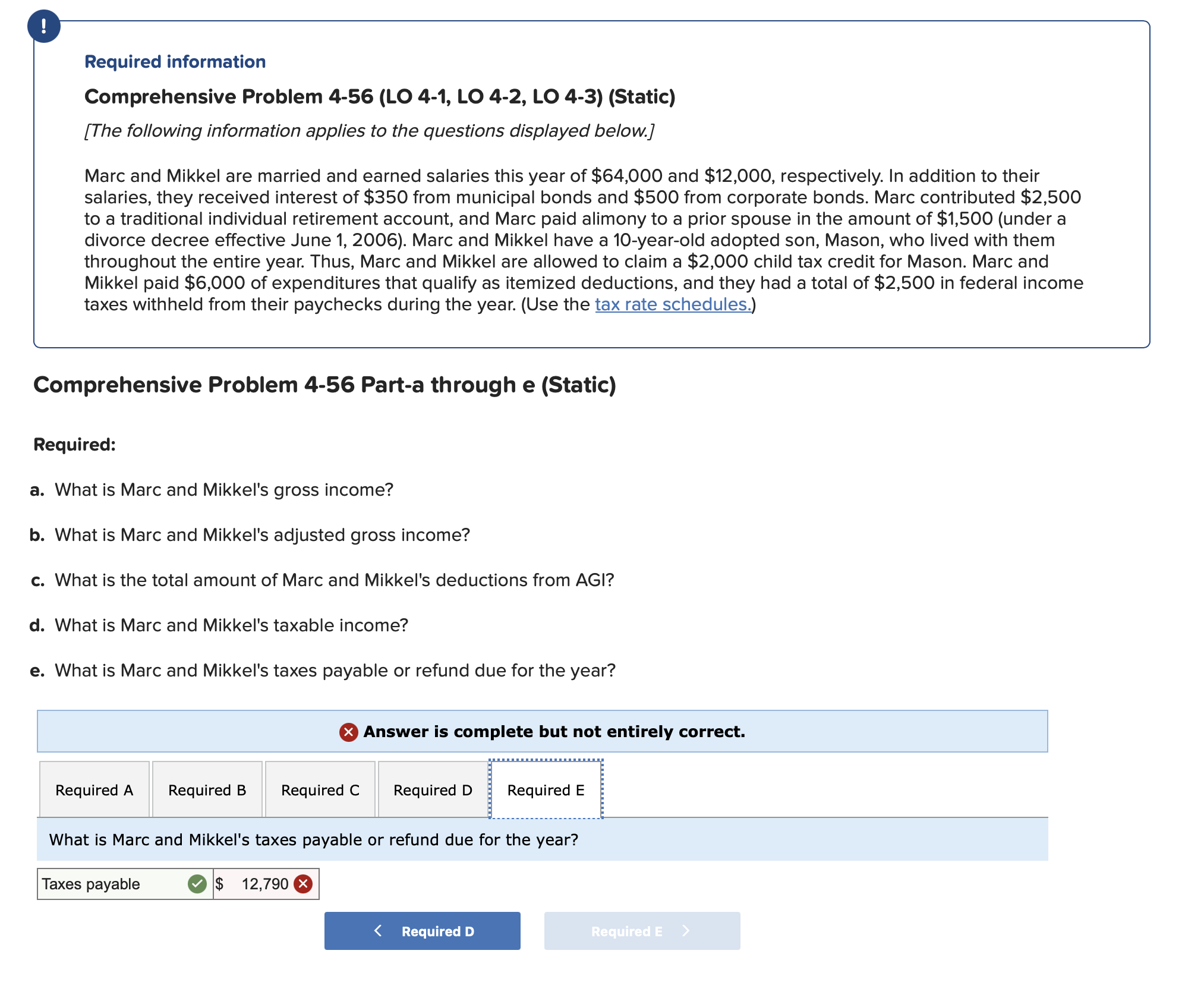 Required information Comprehensive Problem 4-56 (LO | Chegg.com