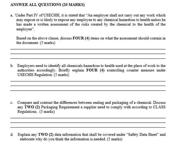 GHS Safety Data Sheets Explained Section