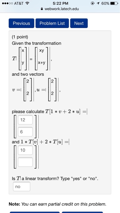 Solved Given The Transformation T [ X Y] [ Xy X Y]