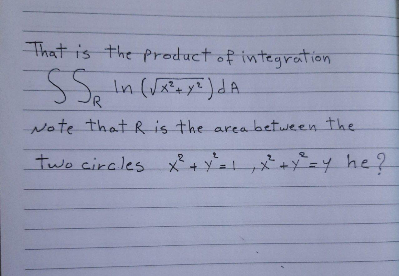 Solved That is the product of integration SS in (Jx² + y²) | Chegg.com