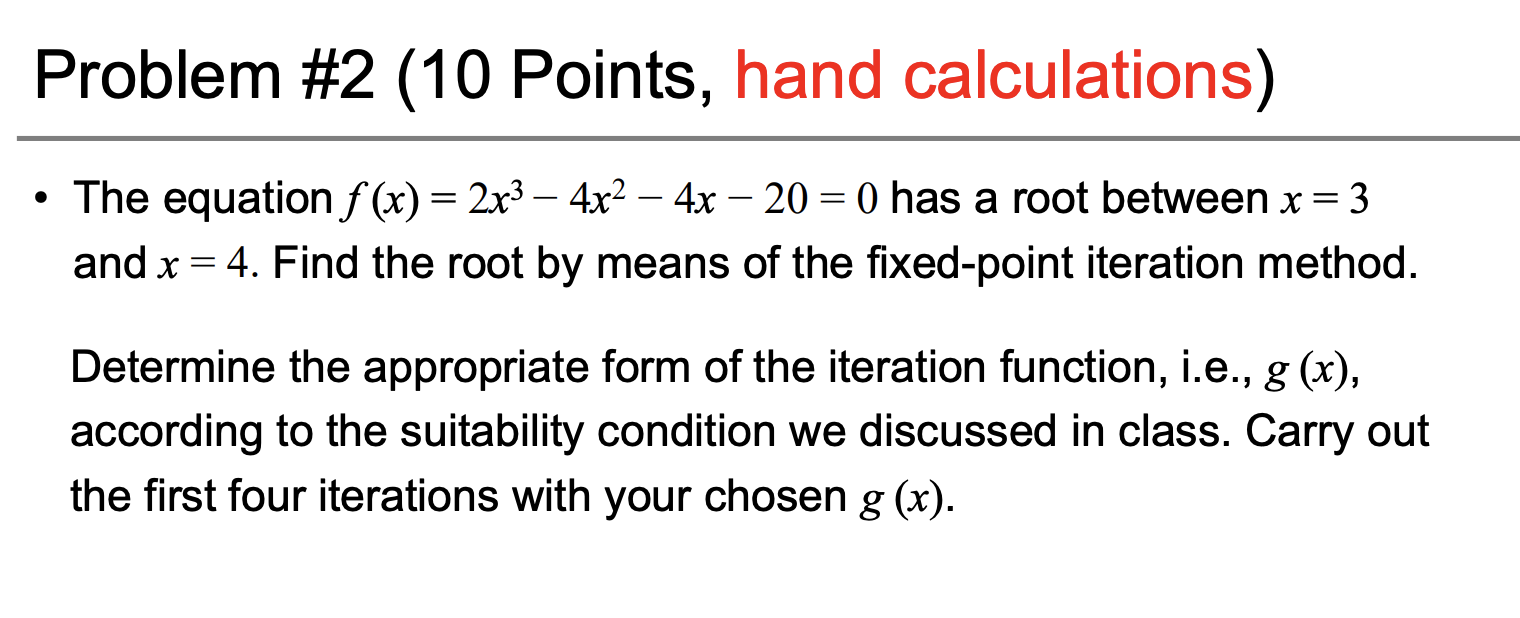 Solved Problem #2 (10 Points, hand calculations) • The | Chegg.com