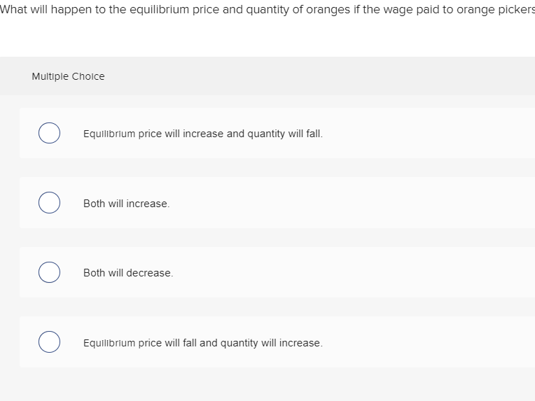 solved equilibrium quantity will decrease when select... Solved What will happen to the equilibrium price and | Chegg.com