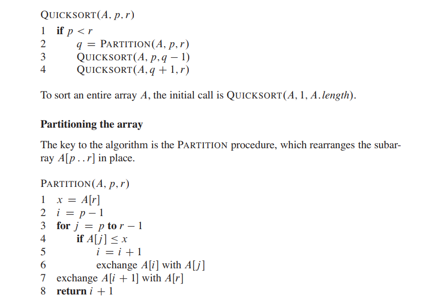 Solved 2. QuickSort Algorithm (25 points) Using the | Chegg.com