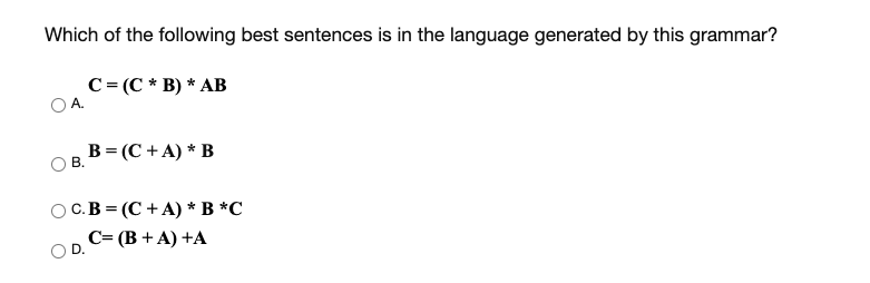 Solved Consider the following grammar Grammar: = w | | Chegg.com
