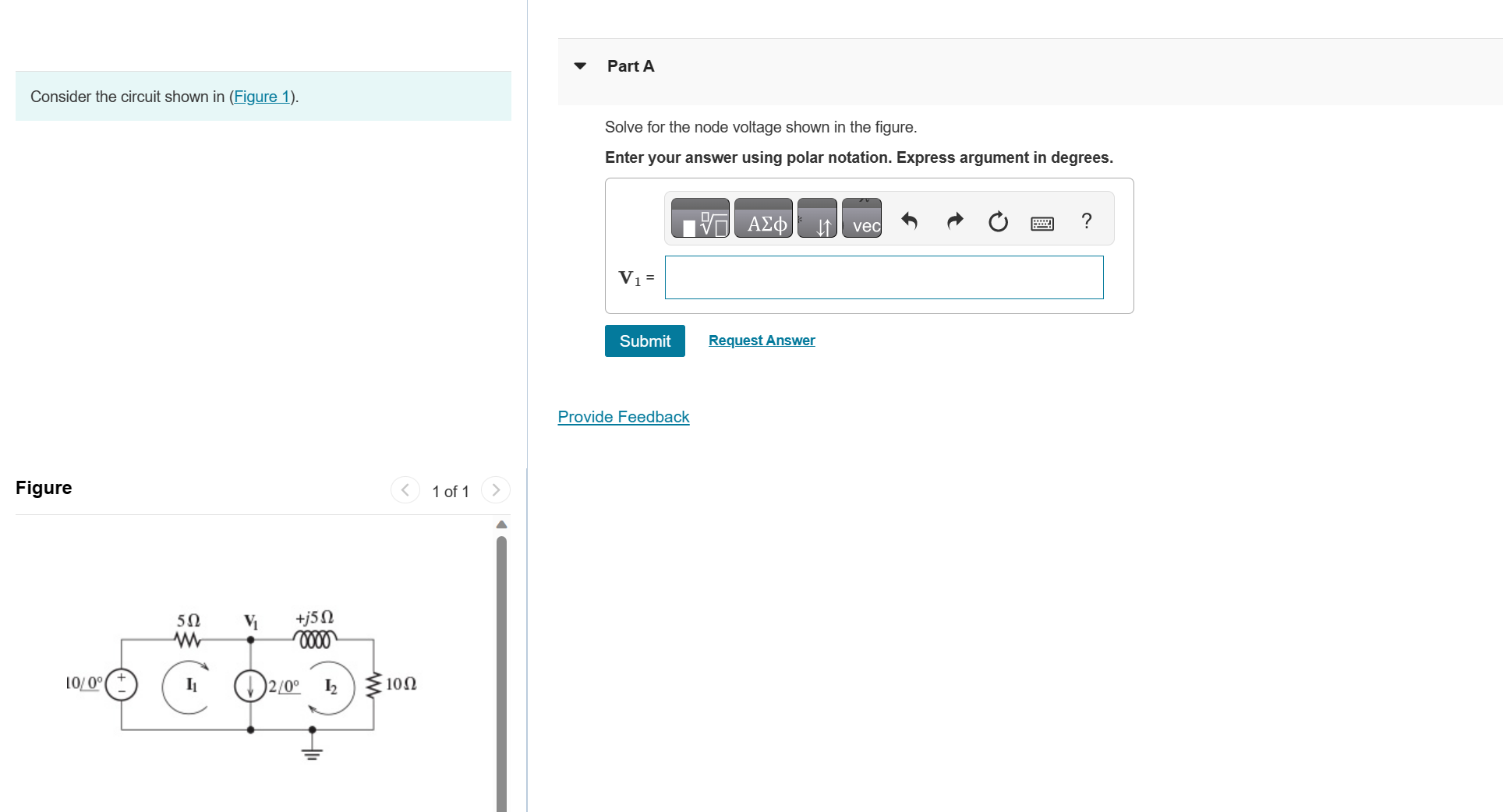 Solved Consider the circuit shown in (Figure 1). Solve for | Chegg.com