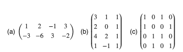 Solved 4) For the following matrices, find bases of their | Chegg.com