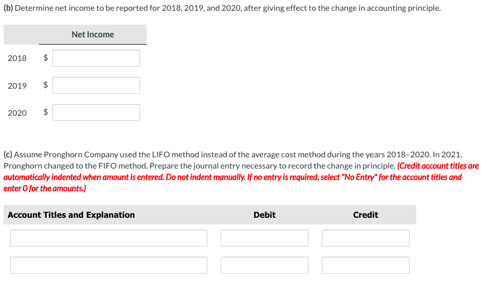 Solved (b) Determine net income to be reported for 2018, | Chegg.com