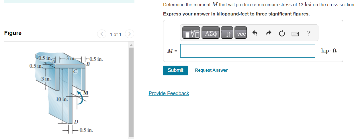 Solved Determine the moment M that will produce a maximum | Chegg.com