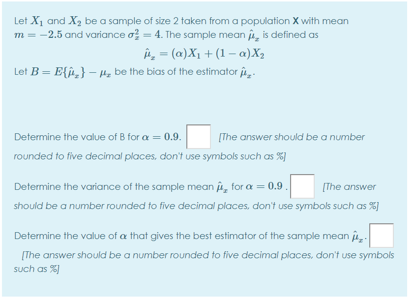 Solved M Let X1 And X2 Be A Sample Of Size 2 Taken From Chegg Com