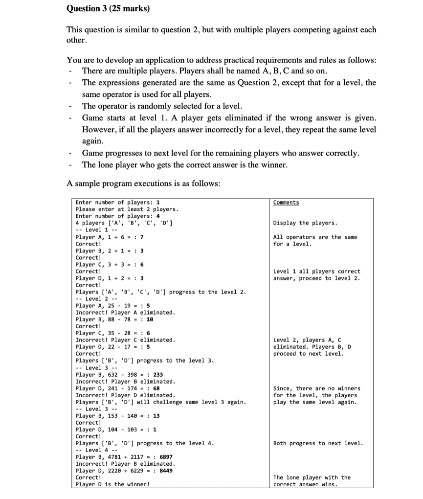 Solved Question 3 (25 marks) This question is similar to | Chegg.com