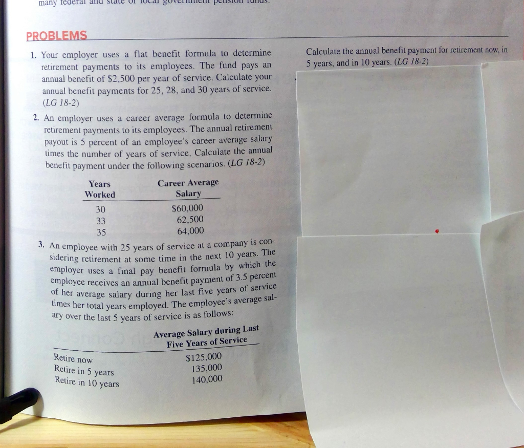 Solved many federal allu Slale UI IUCdl goverment pension | Chegg.com