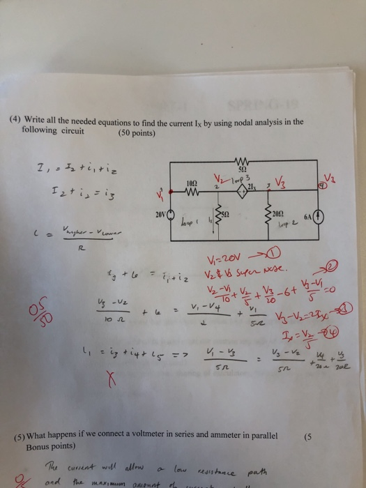 Finding Current Example Problem Solved 4) Write all the needed equations to find the current | Chegg.com