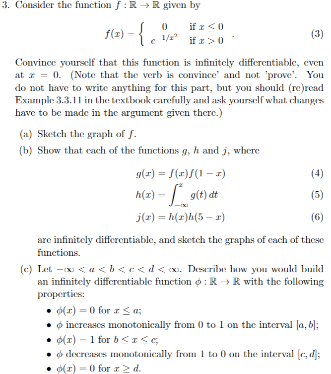 Solved 3 Consider The Function F R R Given By F X Chegg Com