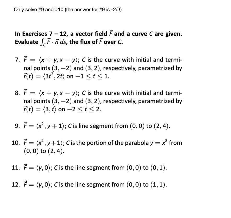 Solved Only Solve 9 And 10 The Answer For 9 Is 2 3 Chegg Com