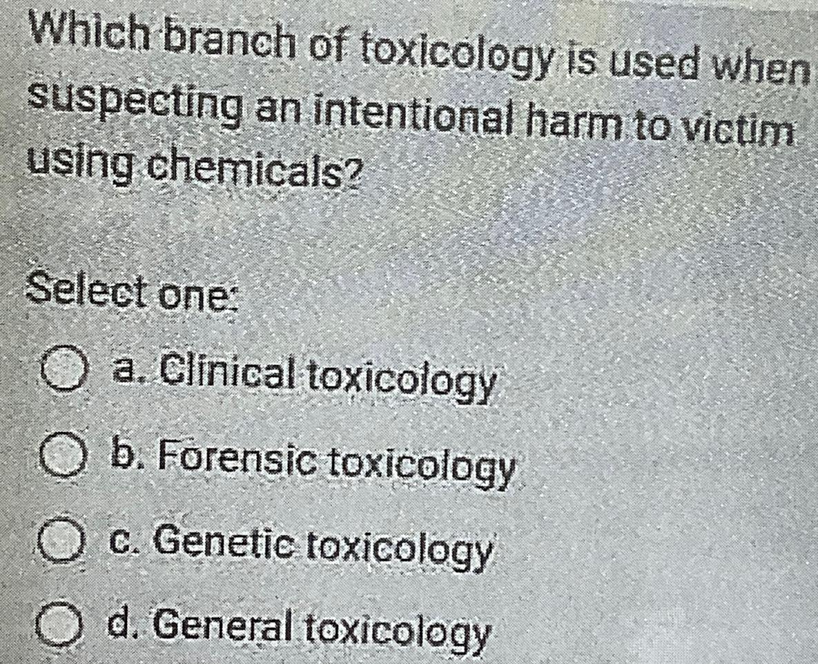 problem solving questions in toxicology