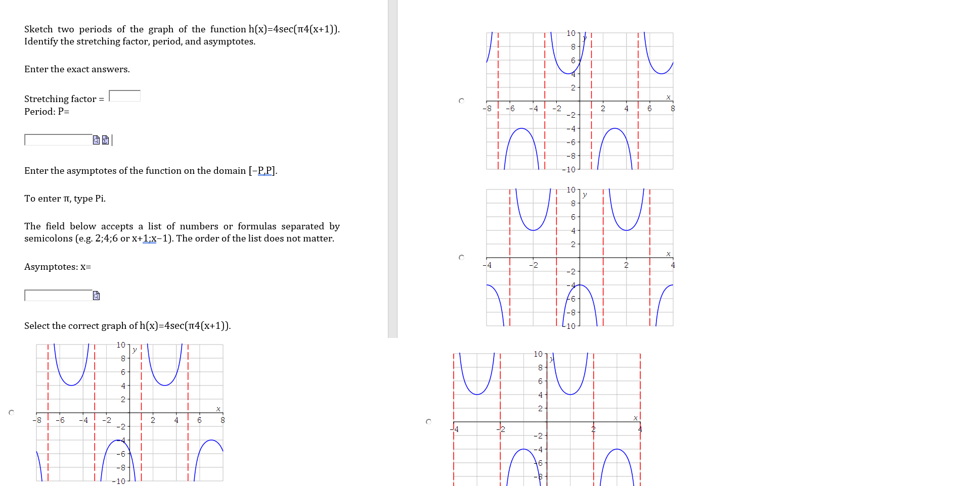 Solved Sketch two periods of the graph of the function | Chegg.com
