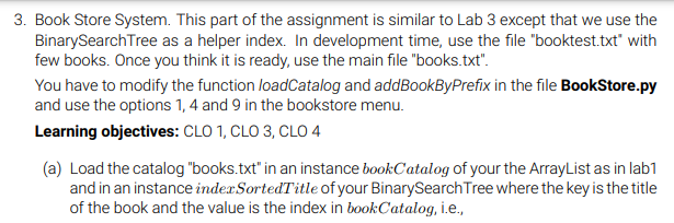 3. Book Store System. This part of the assignment is | Chegg.com