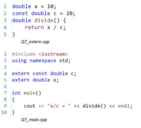 Solved Ex. 7: Find and correct TWO bugs in Q7_main.cpp | Chegg.com