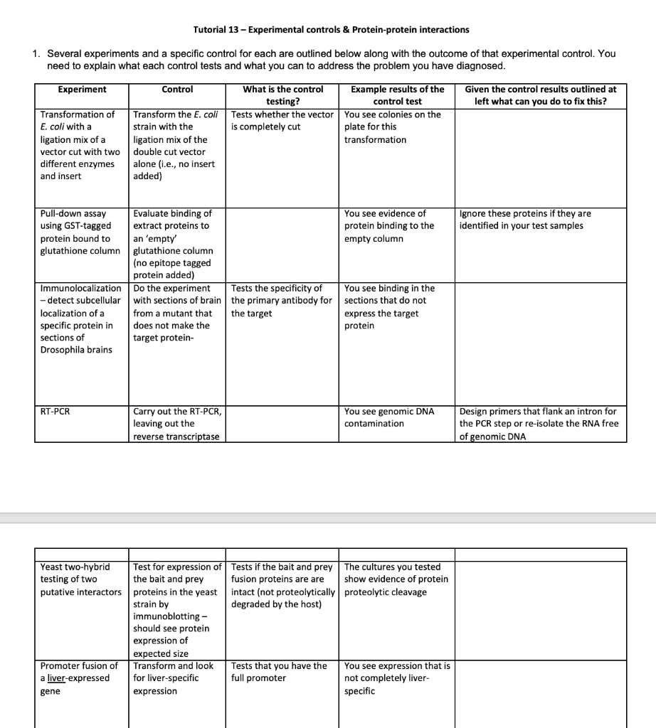 Tutorial 13 - Experimental Controls & Protein-protein 