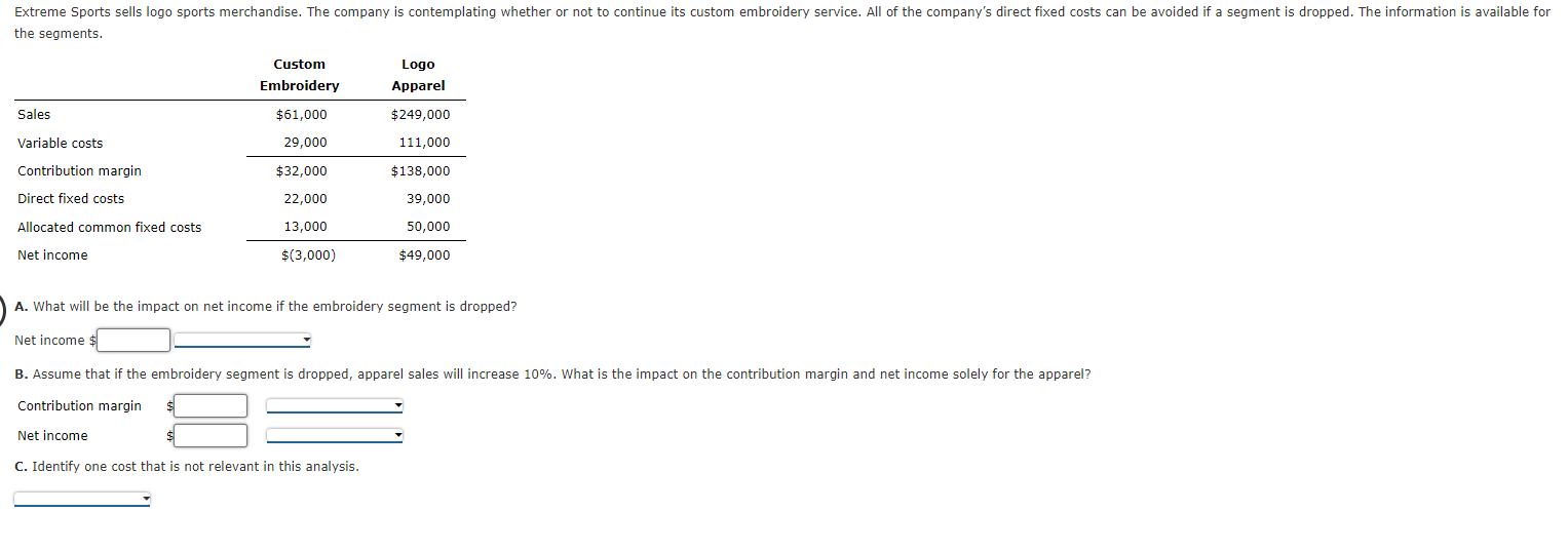 Solved A. What will be the impact on net income if the | Chegg.com