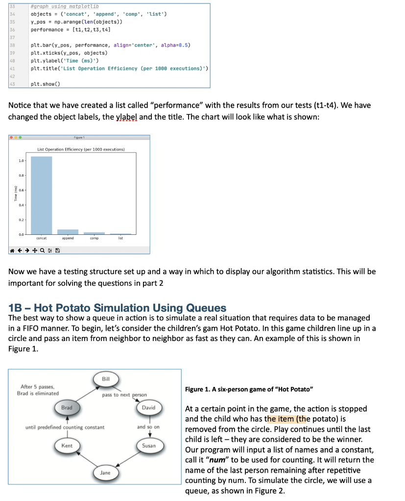 Lab 03 – Algorithm Analysis for queues, stacks, lists | Chegg.com