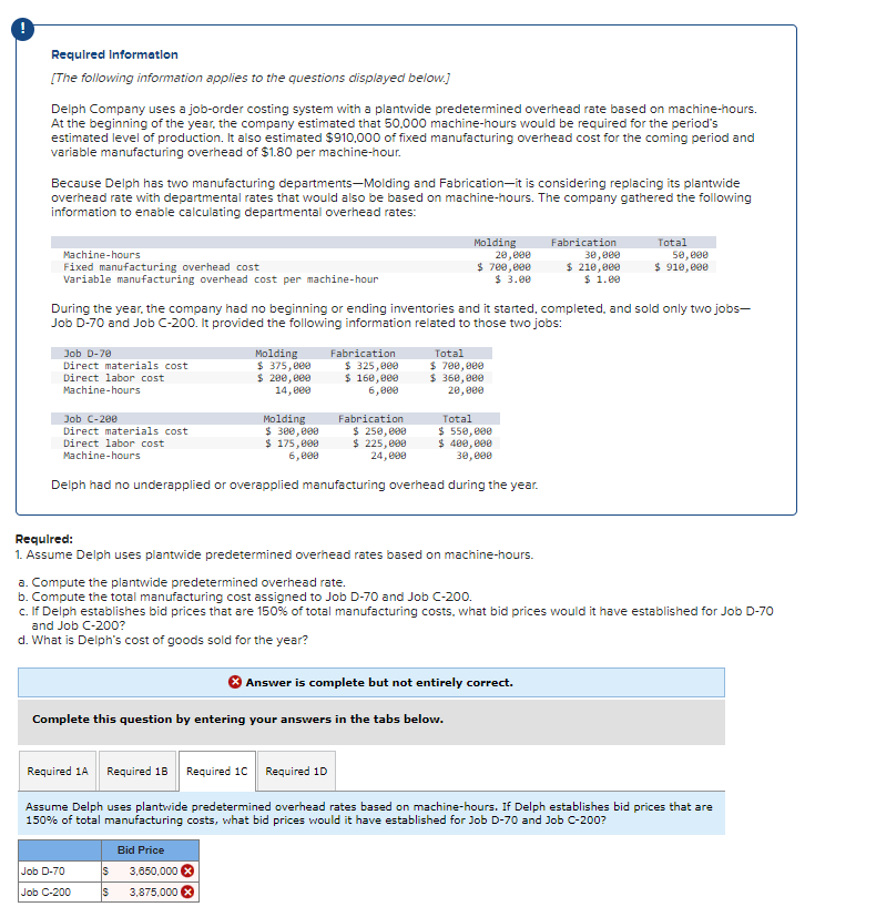 Solved I can't seem to get Section C. Everything else I was | Chegg.com