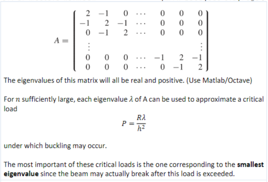 Solved Application: Structures -- Buckling of a Beam If a | Chegg.com