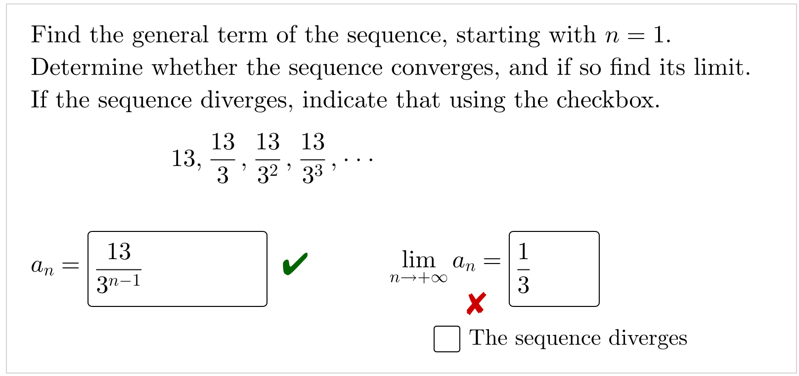 Solved Find the general term of the sequence, starting with | Chegg.com