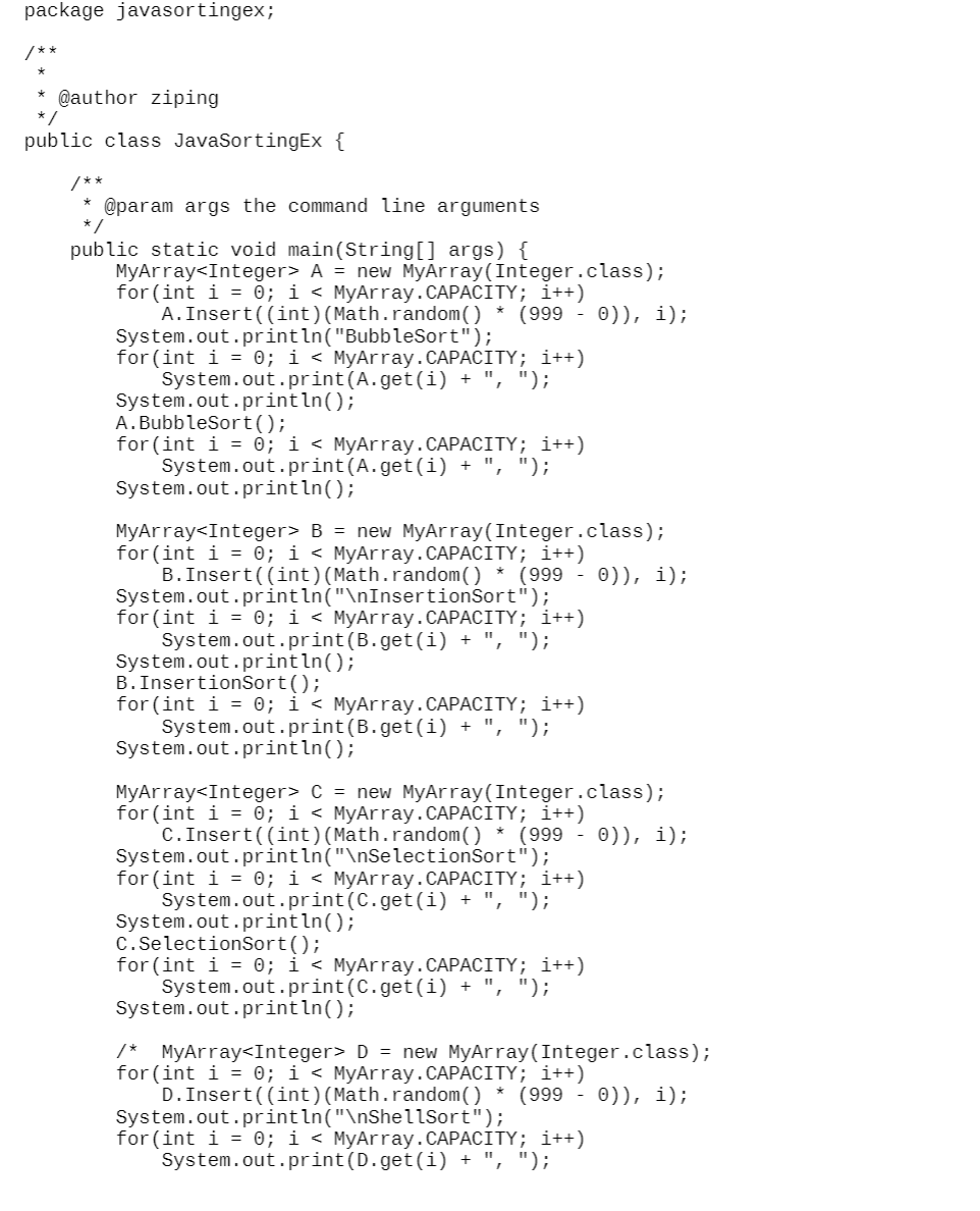Show fully functional Java code and screenshots of | Chegg.com