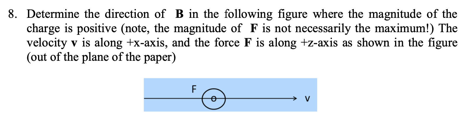 Solved 8. Determine The Direction Of B In The Following | Chegg.com