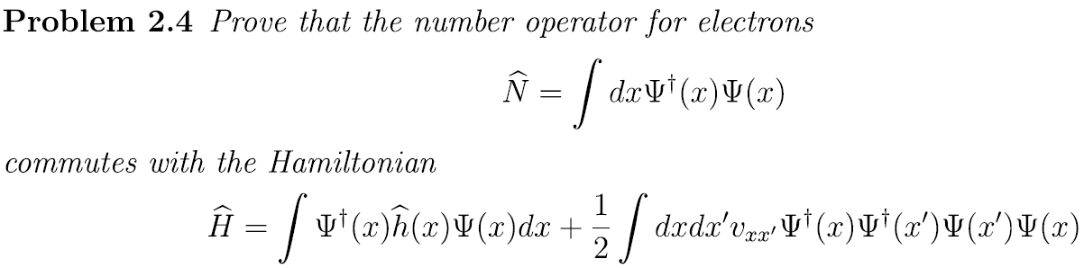 Solved Problem 2 4 Prove That The Number Operator For Ele Chegg Com