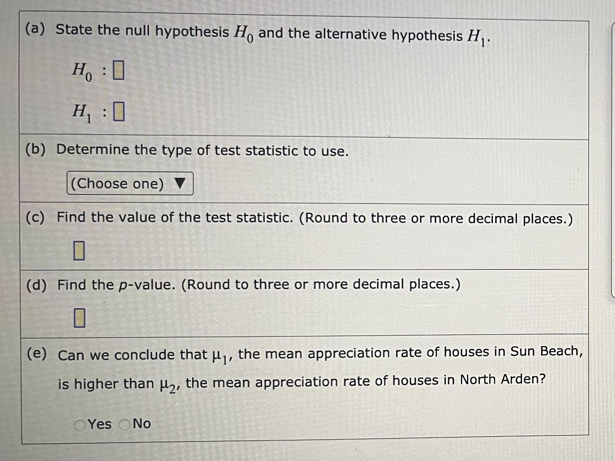 state the null hypothesis h0 and the alternative hypothesis h1