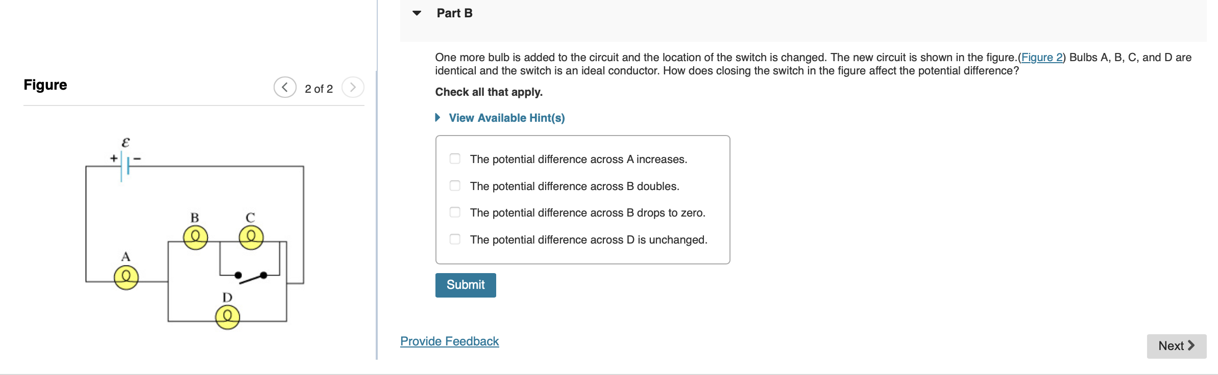 Solved One more bulb is added to the circuit and the