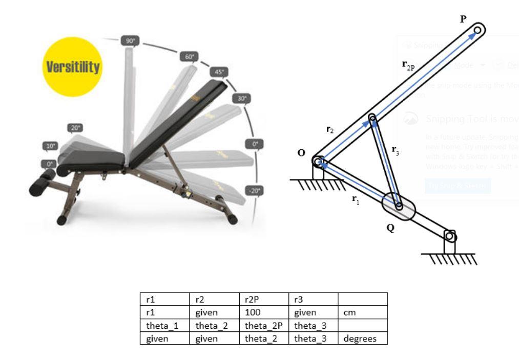 An adjustable exercise bench shown in the picture, | Chegg.com