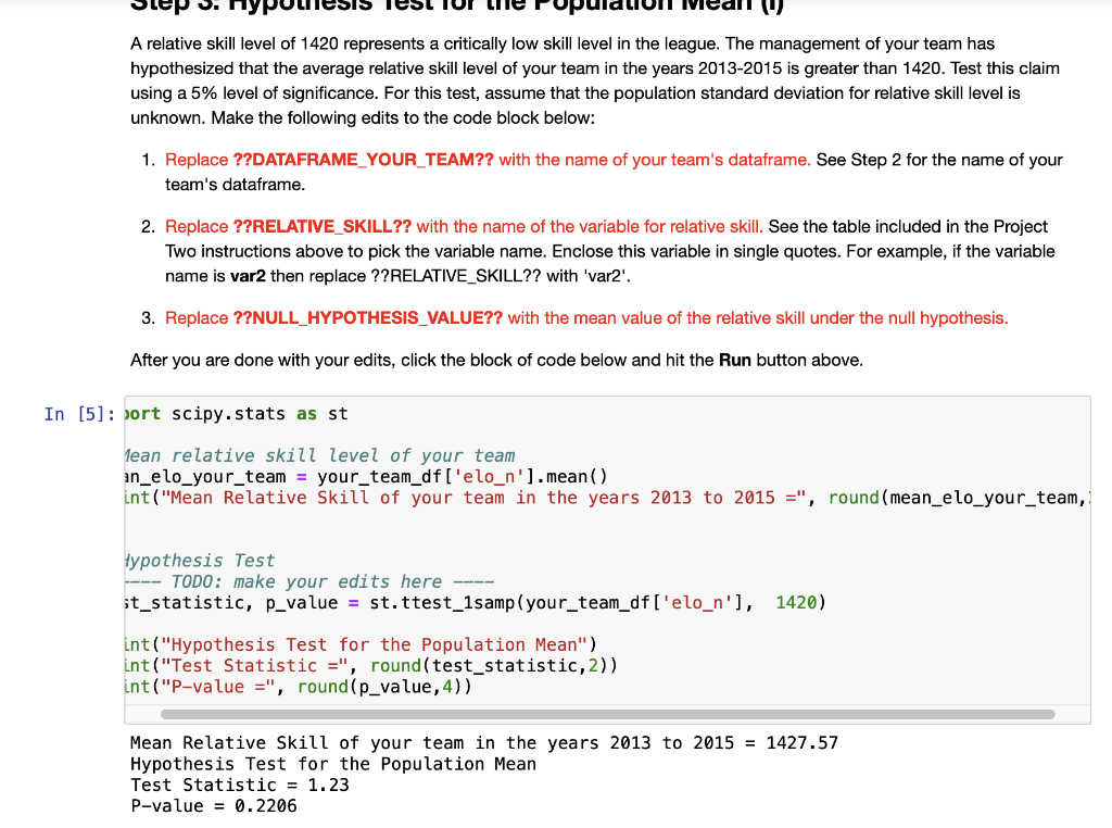 3. Hypothesis Test for the Population Mean (I) | Chegg.com